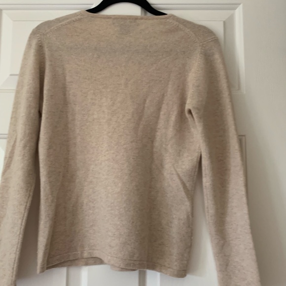 Charter Club Cream Crew Neck Sweater - Picture 2 of 3
